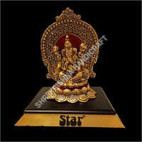 Gold Plated Aluminum Ganesh Statue