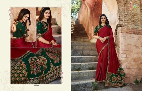 Red & Green Color And Also Available In All Color Ladies Designer Saree