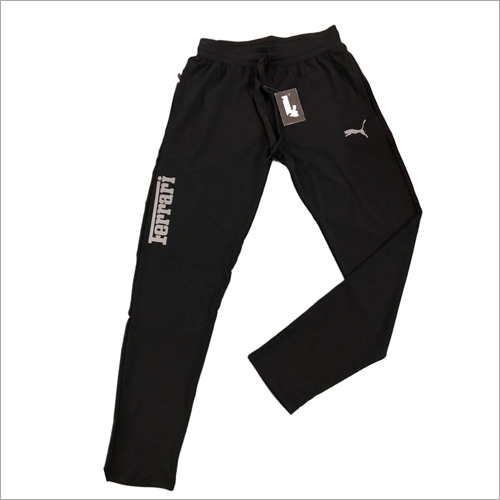 Mens Black Sports Lower - Cotton, Sizes L to XXL | Zipper Closure, Plain Pattern, All-Season Comfort