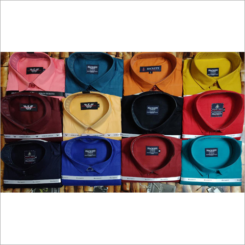 Blue And Also Available In Mulicolor Mens Plain Casual Shirt