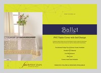 Transparent And Golden Plastic Table Cover