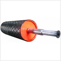 Drum Pulley - Mild Steel Roller, Black & Orange Color | Premium Quality For Textile Industry, 1-year Warranty, Customized Options Available