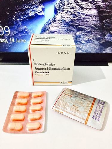 Diclofenac Potassium 50 mg + PCM 325 mg + Chlorzoxazone 250 mg