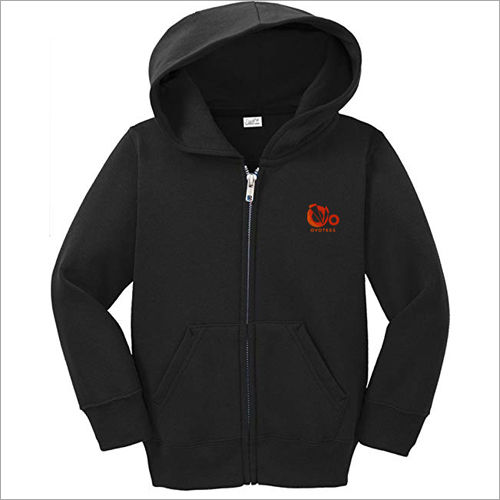 Black Mens Zipper Hoodie