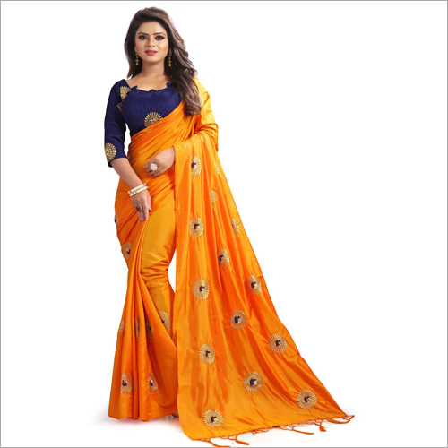 Multi Color Ladies Chiffon Saree