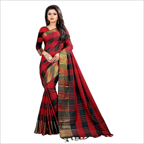 Multi Color Ladies Block Printed Saree