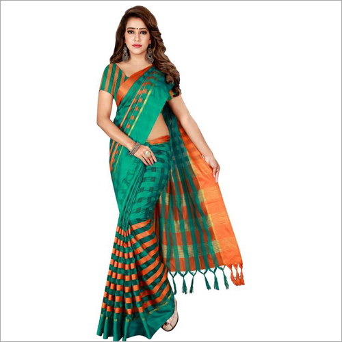 Green Ladies Soft Silk Saree