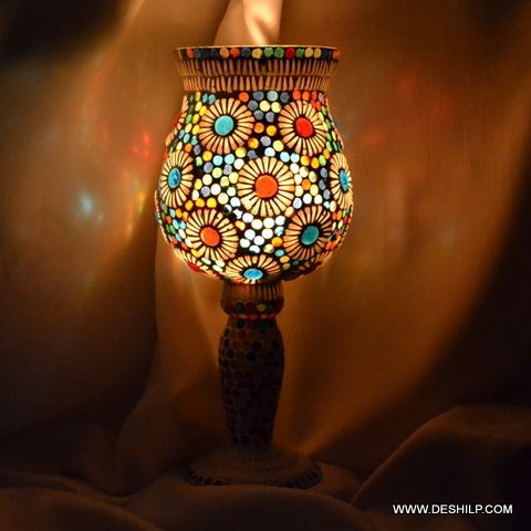 Mosaic Hurricane Candle Holder