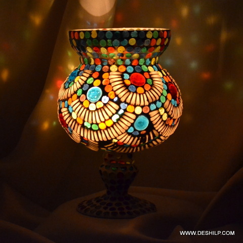 ArtisanGlow Handcrafted Glass Candle Holder