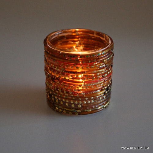 Bangle Mosaic Glass Candle Holder