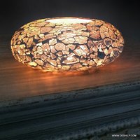 Wood Shaped Mosaic Handmade Glass Candle Holder - Style: Antique Imitation