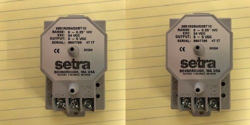 Setra USA 265 Differential Pressure Transducer Range 0- 10 Inch