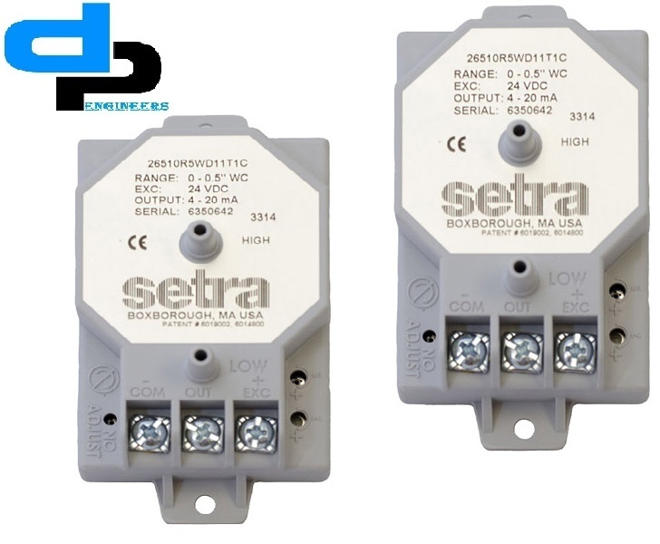 Setra Model 265 Differential Pressure Transducer Range 0- 50 Pac