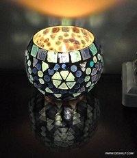 Lamp Small T Light Candle Holder - Material: Glass