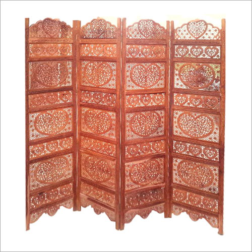 Handcrafted Wooden Screen - Sheesham Wood, Vintage Design with Custom Sizes Available, Enhances Privacy and Aesthetic Appeal