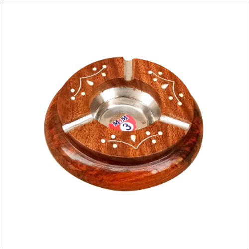 Round Wooden Ashtray
