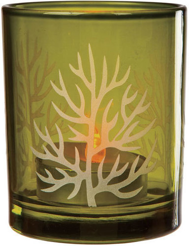 Three Print Glass Candle Holder