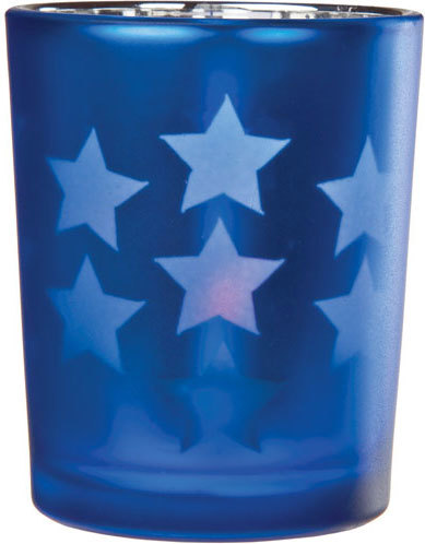 Star Shape Blue Candle Holder