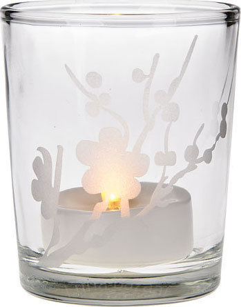 Clear Glass Candle Holder