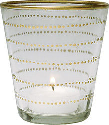 White Glass Candle Holder