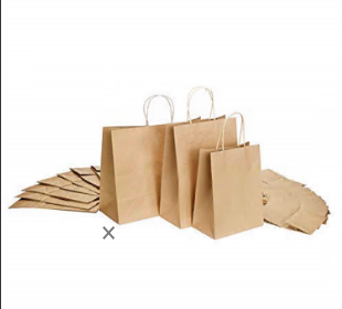 Brown color Kraft paper shopping bag with high quality craft paper