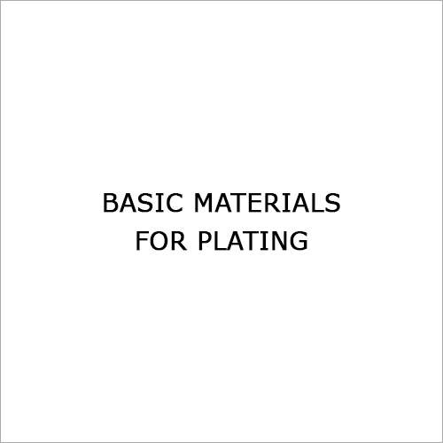 Basic Materials for Plating
