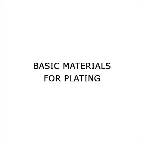 Basic Materials for Plating