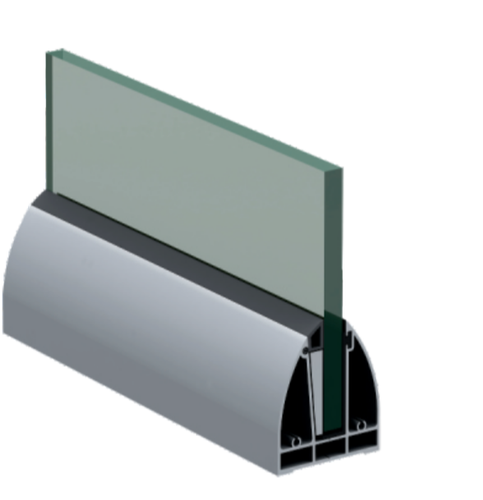 SRS 07 CP Aluminum Modular Glass Railing