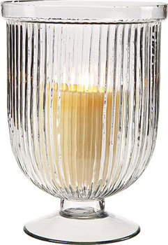 Round Gloss Hurricane Candle Holder