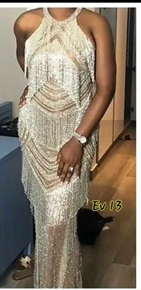 Beaded Designed Evening Gown