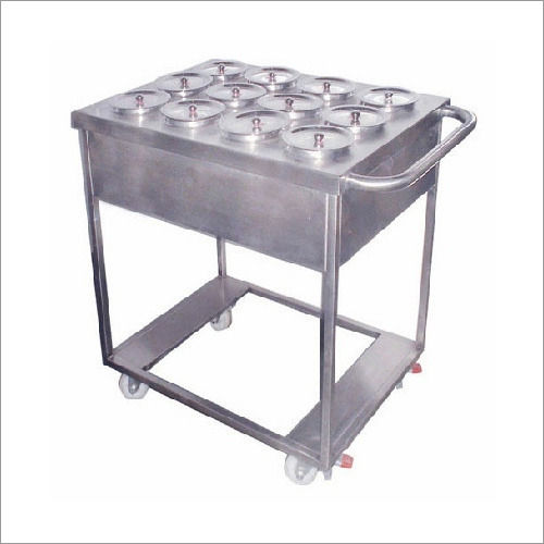 Manual Stainless Steel Masala Trolley