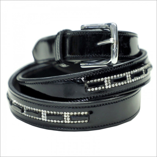 Black Crystal Leather Belt Black Crystal Leather Belt