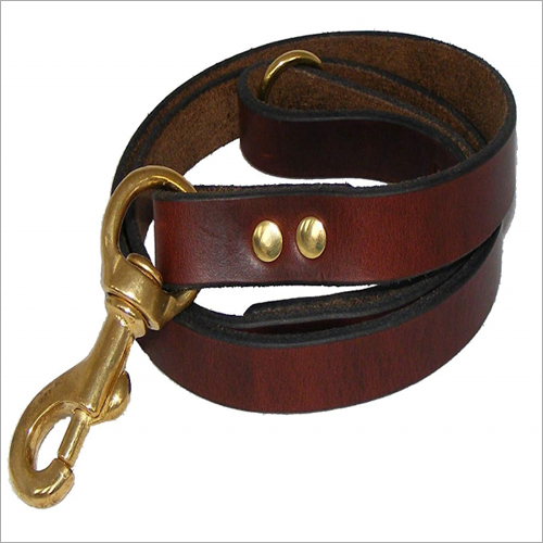 Dog Brown Leather Lead