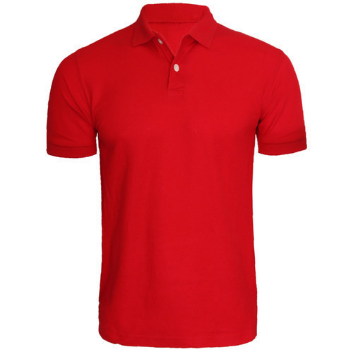 Red Plain Super Combed Polo T-Shirt - 100% Cotton, Sizes S-XL, Color Red, Half Sleeve, Plain Pattern, Customer Logo Customization Available