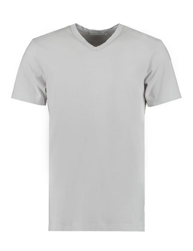 Solid Men V-neck T-shirt - 100% Cotton, Size S-xl, Color Grey | Trendy ...