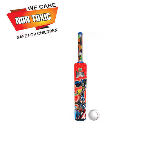 Limuzin Cricket Bat & Ball - Plastic PP, Bat Size 24 Inch, Ball Size 2 No. Set | Features Ben Ten Design, Perfect for Ages 5-8 Years