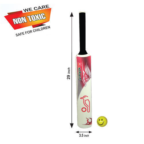 Makali Plastic Cricket Bat & Ball - Plastic (PP), 29 Inch Height | Set Includes 1 Bat (3.5 Inch Width) and 1 Ball, Ideal for Playtime Fun