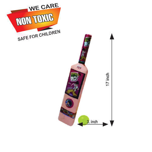 Cricket Bat & Ball Set - 17 Inch Plastic Bat, 3 Inch Wide | Ben Ten Design, PP Plastic Toys for Kids Age 3-5