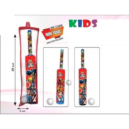 Kids Cricket Bat and Ball Set - Plastic, 29 Inch Bat | Includes 1 Bat, 1 Ball for Ages 4-6, Durable PP Material