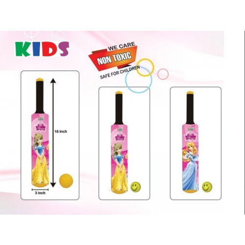 Barbie Cricket Bat & Ball - Plastic 1 Set (Bat 18 Inch Ball Included) | Designed for Ages 3-5 Fun Playtime Activity