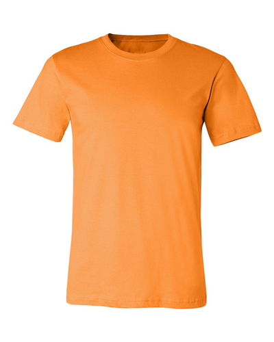 Men's Round Neck Biowash Orange T-Shirt - 100% Cotton, Sizes S-XL, Plain Pattern, Half Sleeve, Suitable for All Seasons, Adult Male Wear