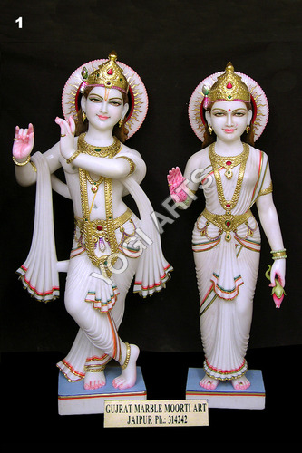 Makrana Marble Radha Krishna Statue