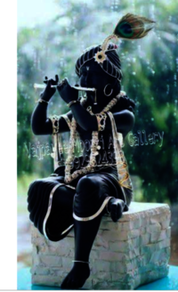 Black Marble  Krishna Statue