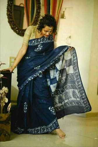 Dabu Printed Ladies Cotton Saree