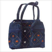 Denim Embroidery Travelling Bag