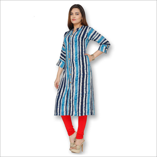 Blue Ladies Rayon Kurtis