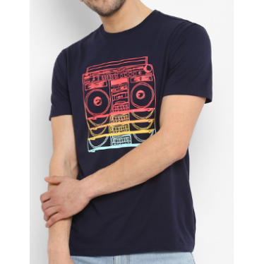Men's 100% Cotton T-Shirt - Size S-XL, Black , Stylish Printed Design with Vibrant, Durable Inks | Ideal for All Seasons, Short Sleeves, Adult Male