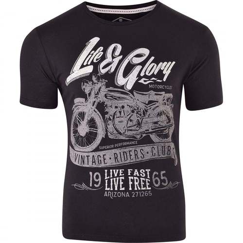 Round Neck 100% Cotton Printed Men's T-Shirt - Size S-XL, Black Color, Half Sleeve, Customized Logo, Vibrant & Durable Print
