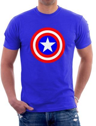 Super Combed Round Neck T-shirt for Men - 100% Cotton, Sizes S-XL, Color Blue, Half Sleeve Design, Vibrant Printed Patterns, Suitable for All Seasons
