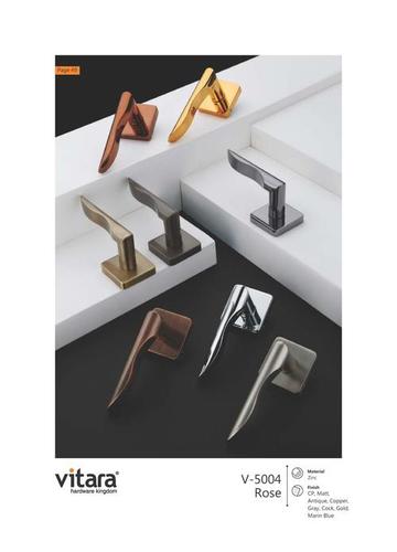 Door Mortise Handles - Zinc Alloy 200 mm | Silver and Golden Finish, Stainless Steel Screen Netting, 350-400 Grams Weight